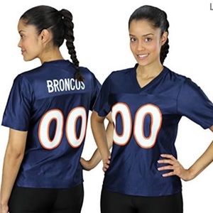 NWT 🏈 NFL Team Apparel Women’s Denver Jersey Tee Shirt Size Small 💙🧡